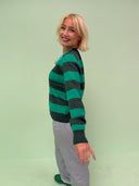 Elvira sweater i grønne striber