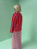 Sof-sleeve med striber - Rød/pink