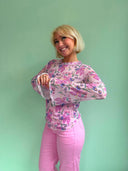 Bell Mesh lilla blomsterprint
