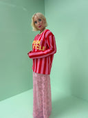 Sof-sleeve med striber - Rød/pink