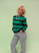Elvira sweater i grønne striber