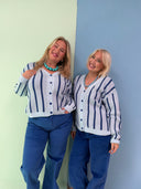 Rosebum Jeans WIDE - blå fløjl