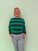 Elvira sweater i grønne striber