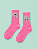 Smiley strømpe med rihnsten