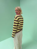 Sof-sleeve med striber - Brun/gul