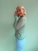 Ingrid langærmet blonde bluse - Grøn