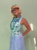 Leonora top med asymetisk afslutning - drinks
