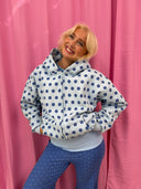 Vilma Hoodie - Blå prikker