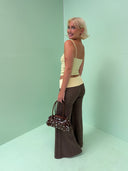 Ylva yoga pants - brun/gul