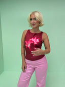 Lola top med blomsterprint