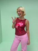 Lola top med blomsterprint