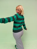 Elvira sweater i grønne striber