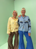 Elise cardigan med bindebånd - stjerner