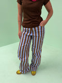 Rosebum Jeans WIDE - Chocopie stripe