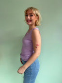 Blonde top i bomuld - Lilla