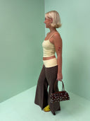 Ylva yoga pants - brun/gul