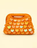 Isa clutch med palietter - Orange