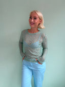Ingrid langærmet blonde bluse - Grøn