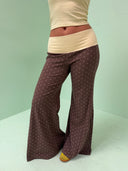 Ylva yoga pants - brun/gul