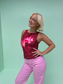 Lola top med blomsterprint