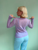 Ingrid langærmet blonde bluse - Lilla
