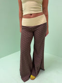 Ylva yoga pants - brun/gul