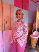 Bell Mesh bluse med kirsebær
