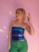 Maria paliet bandeau - Multi blå
