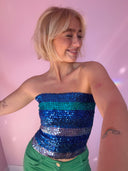 Maria paliet bandeau - Multi blå