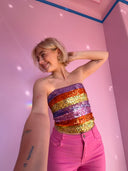 Maria paliet bandeau - Multi Gul