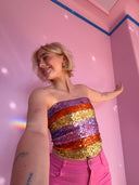 Maria paliet bandeau - Multi Gul