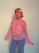Bell Mesh med glitter - Lyserød