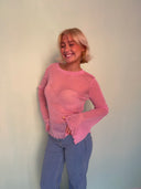 Bell Mesh med glitter - Lyserød