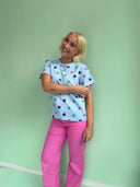 Lui t-shirt MINI - Blå med prikker