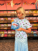 Lui t-shirt MINI - Blå med prikker