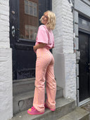 Rosebum Jeans Logo - Lyserød/gul