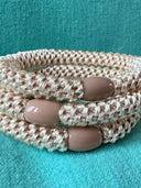 Hårelastik med 3 stk - Beige