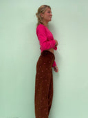 Rosebum Jeans WIDE - brun/hjerte