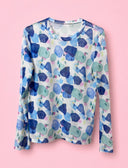Mesh bluse - Azul