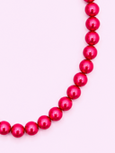 Lille justerbar perlekæde - Hot Pink