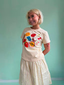 Lui t-shirt MINI - Gul med frugter