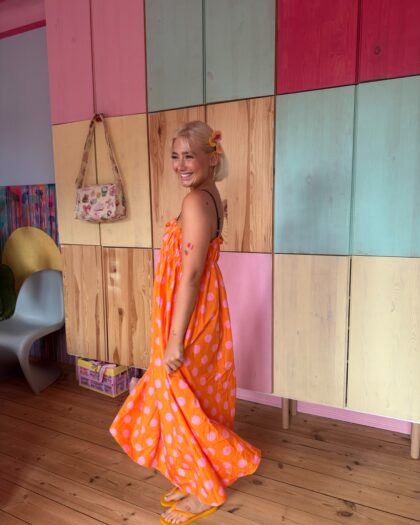 Gabbi kjole orange/lyserød