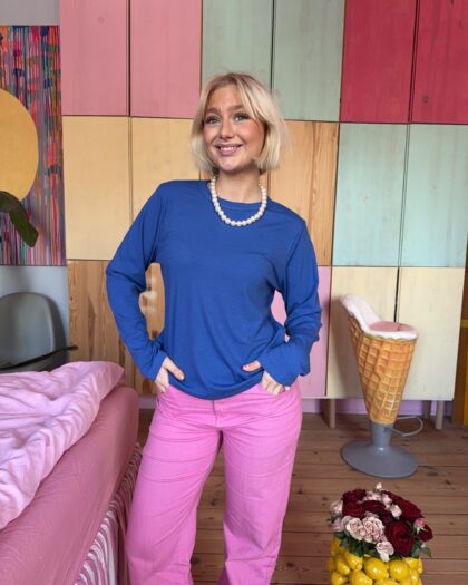 Roseblouse Kobolt blå